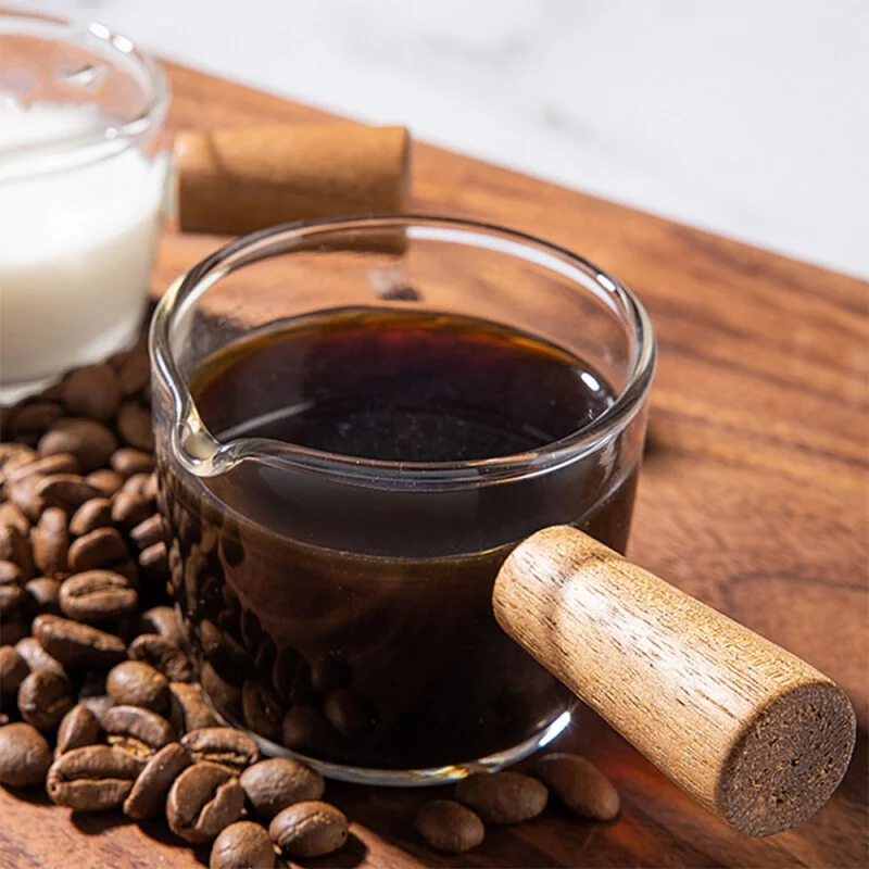 Espresso Shot Glass - Taza medidora de vidrio de 50/100ml,