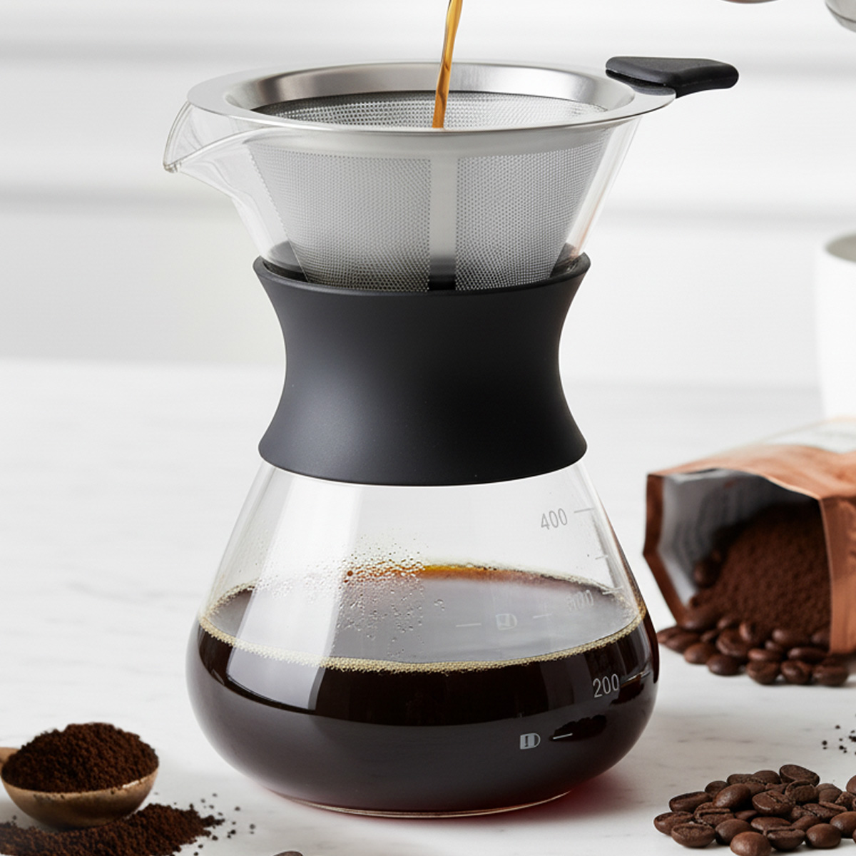 Leeseph-cafetera de vidrio con - Coffee Equipment Pour Over reseña y precio